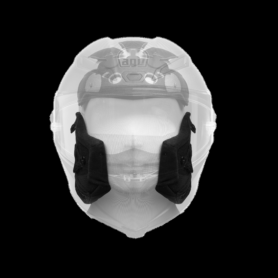 almofadas para bochechas agv pista gp rr pretovermelho